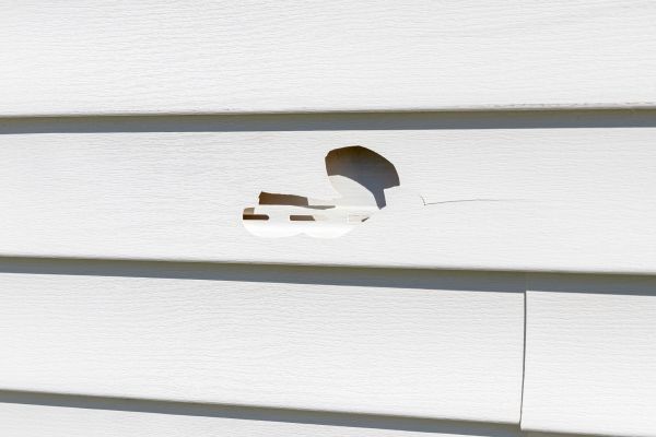 White Vinyl Siding Repair in Westerville